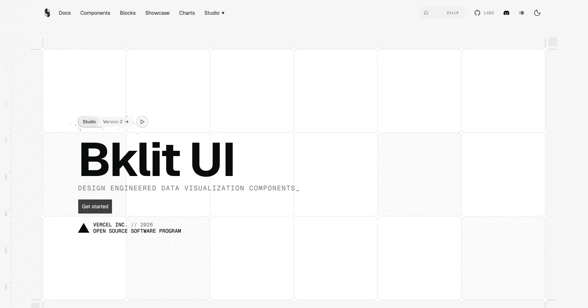 Screenshot of the Bklit UI site