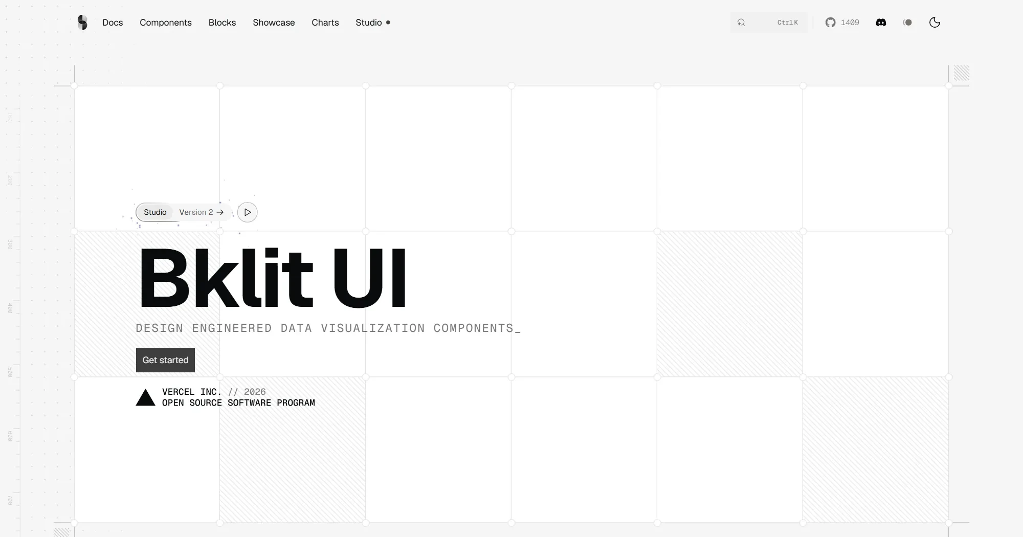 Screenshot of the Bklit UI site