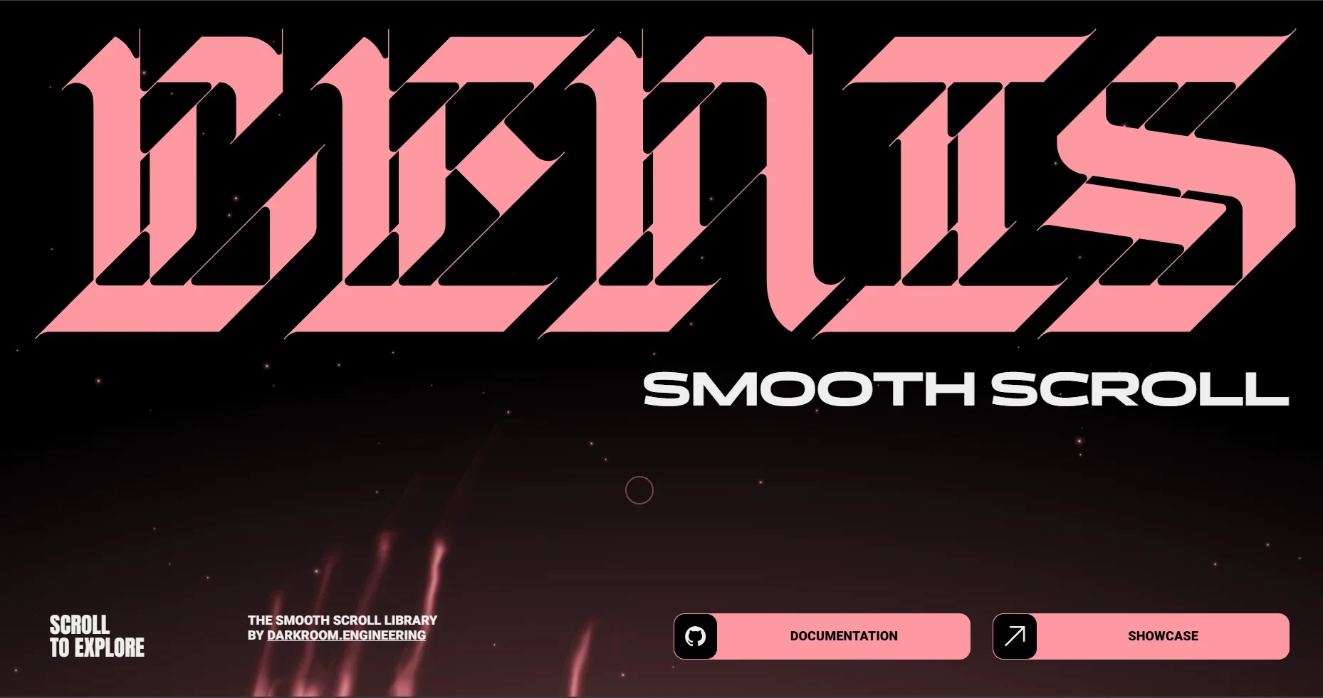 Screenshot of the Lenis site