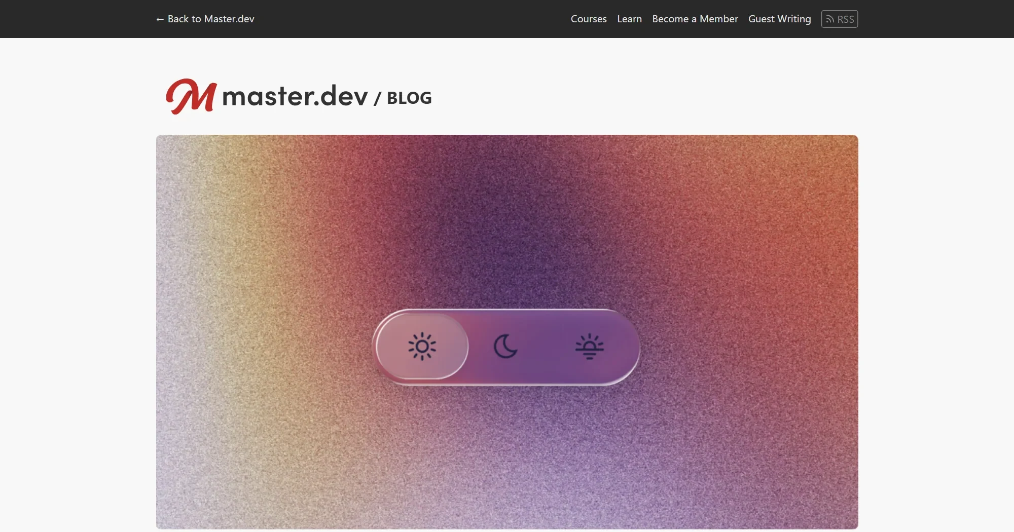 Screenshot of the Liquid Glass on the Web site