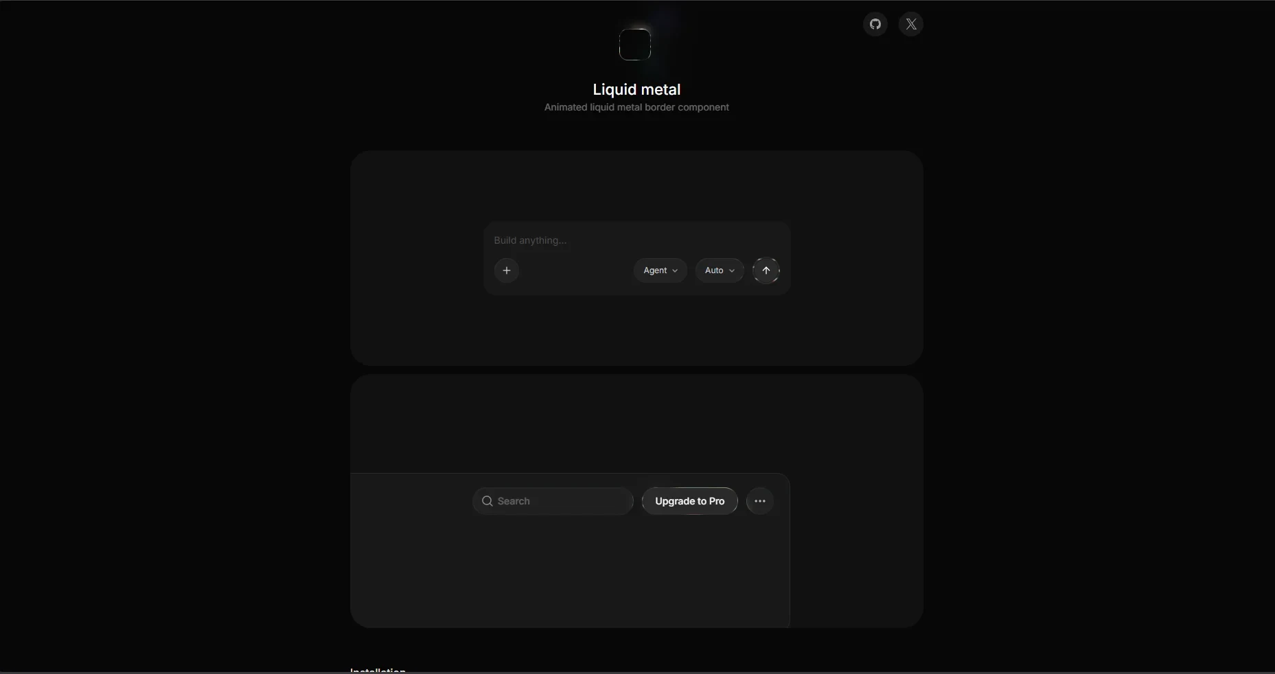 Screenshot of the Liquid Metal site