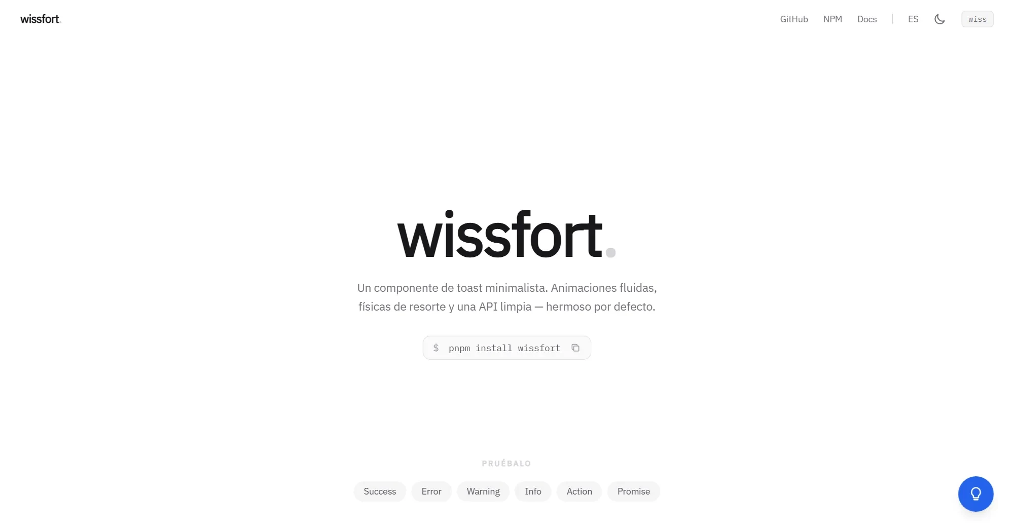 Screenshot of the Wissfort site